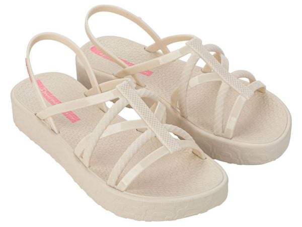 Sandały damskie Ipanema Diversa Flatform. Brązowe sandały damskie Ipanema, bez wzorów, z gumy, bez obcasa, na platformie, bez zapięcia. Za 69.99 zł.