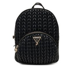 Plecak Guess. Czarne plecaki damskie Guess, z aplikacjami. Za 259.99 zł.