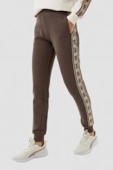 GUESS Brązowe damskie spodnie dresowe Britney Jogger. Brązowe spodnie dresowe damskie Guess, m, z aplikacjami, z bawełny. W wyprzedaży za 322.99 zł.