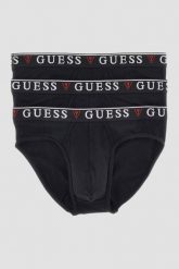 GUESS Zestaw czarnej męskiej bielizny slipy 3 Pack, Rozmiar S. Czarne slipki męskie Guess, m, z aplikacjami. W wyprzedaży za 134.99 zł.