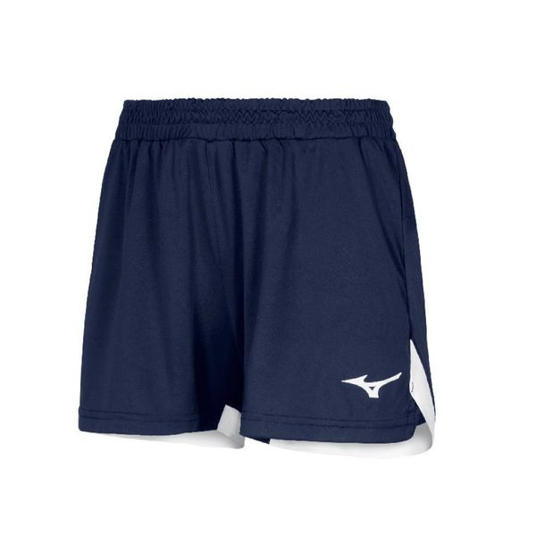 Szorty damskie Mizuno Classic. Niebieskie szorty damskie Mizuno, s, bez wzorów, z materiału. Za 134.00 zł.