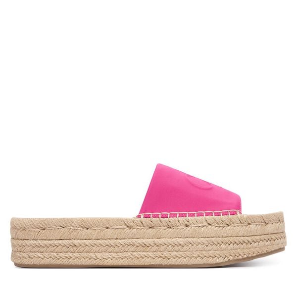 Espadryle Calvin Klein. Czerwone espadryle damskie Calvin Klein, bez wzorów, bez obcasa, bez zapięcia. Za 233.99 zł.