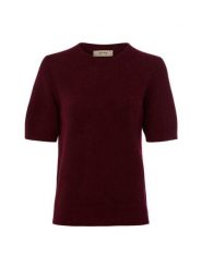 MOS MOSH Sweter z krótkim rękawem z wełny, moheru i alpaki - MMMape Kobiety czerwony, XS. Czerwone swetry damskie Mos Mosh, xs, bez wzorów, z dzianiny, klasyczne, bez kołnierzyka, bez ramiączek, krótkie, bez kaptura. Za 399.95 zł.