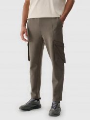 SPODNIE MĘSKIE 4F CASUAL CARGO S TTROM0990. Brązowe spodnie sportowe męskie 4f, l, bez wzorów, trekkingowe. Za 169.99 zł.