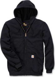 Carhartt Bluza Carhartt Midweight Hooded ZIP Black. Czarne bluzy męskie Carhartt, m, bez wzorów, bez kaptura. Za 265.11 zł.