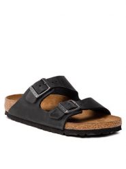Birkenstock Klapki Arizona Bs 0552113 Czarny. Czarne klapki damskie Birkenstock, bez wzorów, ze skóry, bez obcasa. Za 399.00 zł.