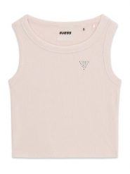 Guess Top J6GI36 K8RT2 Różowy jasny Slim Fit. Czerwone t-shirty i topy dla dziewczynek Guess, z aplikacjami, z wiskozy, bez ramiączek. Za 134.99 zł.