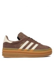 Adidas Sneakersy Gazelle Bold JR2288 Brązowy. Brązowe buty sportowe dziewczęce Adidas, bez wzorów, ze skóry, bez zapięcia. Za 349.99 zł.