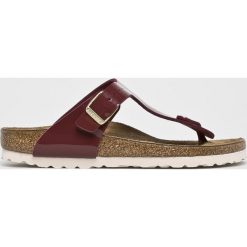Birkenstock - Japonki Gizeh. Brązowe klapki damskie Birkenstock, bez wzorów, z gumy, bez obcasa, bez zapięcia. W wyprzedaży za 229.90 zł.