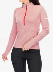 Bluza damska Berghaus MTN Guide LS HZ - haute red/goji berry. Czerwone bluzy damskie Berghaus, bez wzorów, bez kaptura. Za 434.25 zł.