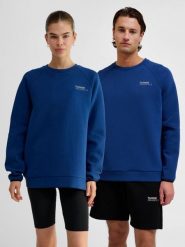 Bluza Hummel Tech. Niebieskie bluzy damskie Hummel, na wiosnę, m, bez wzorów, z bawełny, bez kaptura. Za 336.00 zł.