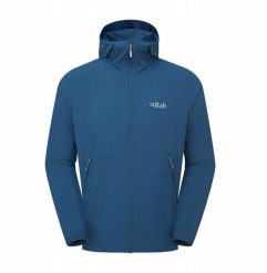 Kurtka borealis hoody-tempest blue-l RAB. Niebieskie kurtki męskie Mosbito, l, bez wzorów, bez kaptura. Za 439.12 zł.