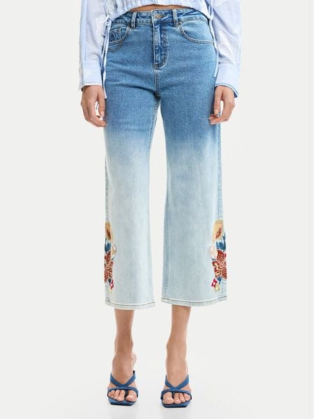 Desigual Jeansy Coco 26SWDD20 Niebieski Straight Fit. Niebieskie jeansy damskie Desigual. Za 342.99 zł.