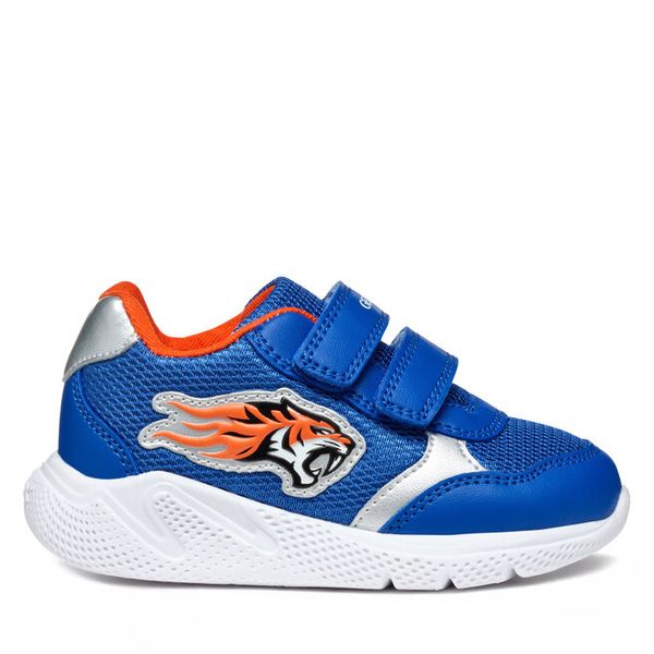 Sneakersy Geox. Niebieskie trampki i tenisówki chłopięce Geox, bez wzorów, bez zapięcia. Za 219.99 zł.