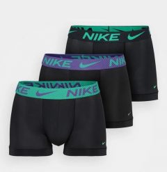 Bokserki Nike Essential Micro 3 szt. czarne zielone fioletowe. Czarne bokserki męskie Nike, m, bez wzorów, z jeansu. Za 169.20 zł.