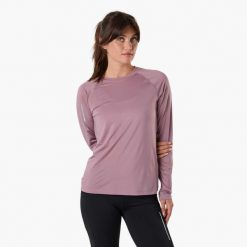 Koszulka treningowa damska Swedemount Core Training L/S Tee szybkoschnąca. Fioletowe koszulki sportowe damskie SWEDEMOUNT, l, bez wzorów, z tkaniny, bez kołnierzyka, bez ramiączek, do biegania. Za 99.99 zł.
