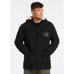 Kurtka zimowa parka męska Pitbull z kapturem Gunner. Czarne parki męskie PITBULL, na zimę, m, bez wzorów, z kapturem. Za 549.00 zł.