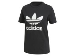 Koszulka damska ADIDAS TREFOIL TEE 30. Czarne koszulki sportowe damskie Adidas, l, bez wzorów, z bawełny, bez kołnierzyka, bez ramiączek, na fitness i siłownię. Za 129.00 zł.