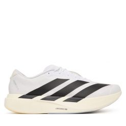 Buty do biegania adidas. Białe buty sportowe męskie Adidas, bez zapięcia, do biegania. Za 649.99 zł.