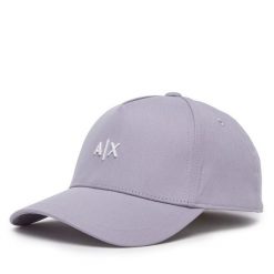 Czapka z daszkiem Armani Exchange. Fioletowe czapki i kapelusze damskie Armani Exchange, bez wzorów. Za 89.99 zł.