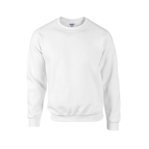 Bluza Rozpinana Dla Dorosłych Unisex DryBlend Crew Neck. Białe bluzy męskie Gildan, m, bez wzorów, bez kaptura. Za 71.99 zł.