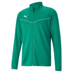 Bluza męska Puma teamRISE Training Poly Jacket zielona. Zielone bluzy męskie Puma, m, bez wzorów, z materiału, z kapturem. Za 201.00 zł.