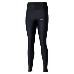 Legginsy z wieloma kieszeniami dla kobiet Mizuno. Czarne legginsy damskie Mizuno, l, bez wzorów, z materiału, do biegania. Za 179.99 zł.