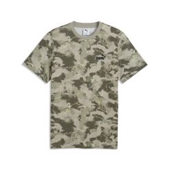 Męska koszulka Camo z nadrukiem PUMA. Brązowe koszulki sportowe męskie Puma, m, bez wzorów, bez kołnierzyka, bez ramiączek. Za 129.00 zł.