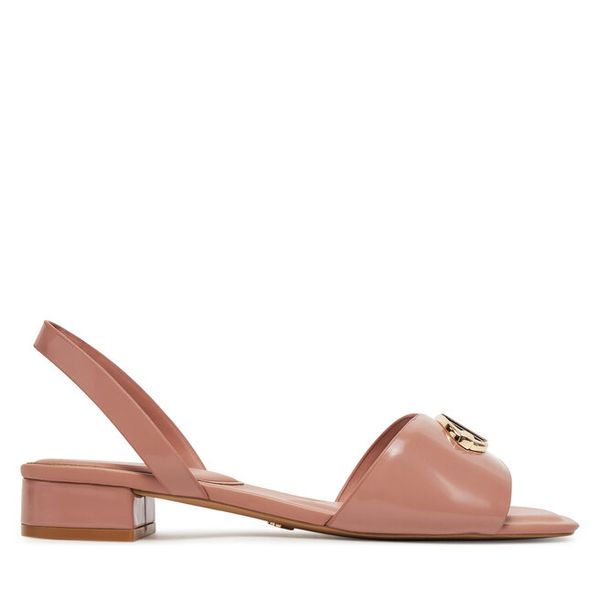 Sandały Aldo. Czerwone sandały damskie Aldo, bez wzorów, bez obcasa, na słupku, bez zapięcia. Za 219.99 zł.