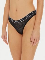 Hugo Stringi 50523843 Czarny. Czarne stringi damskie Hugo, xxl, bez wzorów, z syntetyku. Za 49.99 zł.