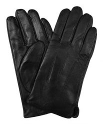 Czarne Męskie Skórzane Rękawiczki, Skóra Bydlęca -HIS STORY- Eleganckie, Jesienno-Zimowe, Ocieplane. Czarne rękawiczki męskie His Story, na zimę, bez wzorów, ze skóry, eleganckie. Za 119.00 zł.