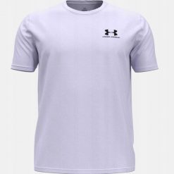 Męski T-Shirt Under Armour Koszulka Męska Sportowa Basic. Fioletowe t-shirty męskie Under Armour, m, bez wzorów, sportowe, bez kołnierzyka. Za 99.99 zł.