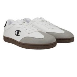 Trampki Męskie Niskie Prestige. Białe trampki męskie Champion, bez wzorów, bez zapięcia. Za 245.99 zł.