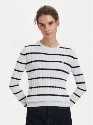 Beverly Hills Polo Club Sweter P-SS26W-M6565 Biały Regular Fit. Białe swetry damskie Beverly Hills Polo Club, m, bez wzorów, z bawełny, bez kołnierzyka, bez ramiączek, bez kaptura. Za 279.99 zł.