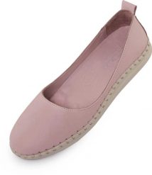 Damskie baleriny skórzane Nell Skin fioletowe. Brązowe baleriny damskie ENELL, bez wzorów, z materiału, eleganckie, bez obcasa. Za 350.99 zł.