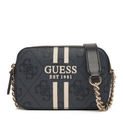 Torebka Guess. Czarne torebki do ręki damskie Guess, z aplikacjami, wizytowe, bez dodatków. Za 449.99 zł.