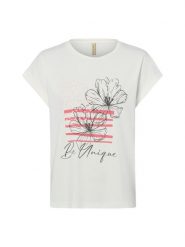 Soyaconcept® Koszulka damska - SC-Rina Kobiety Bawełna biały, L. Białe t-shirty damskie l, bez wzorów, z bawełny, bez kołnierzyka. Za 109.95 zł.
