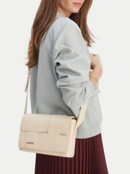 GINO ROSSI Torebka C-KY185 Écru. Listonoszki damskie Gino Rossi, bez wzorów, z materiału, bez dodatków. Za 179.99 zł.