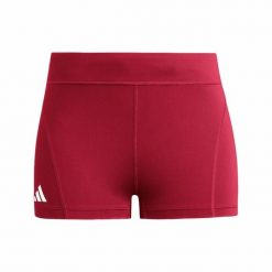 Szorty Adidas Sport Adizero E Booty Damskie. Czerwone szorty sportowe damskie Adidas, l, bez wzorów, z bawełny, sportowe, do biegania. Za 182.99 zł.