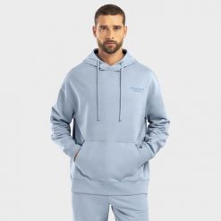 Bluza dresowa z kapturem Lifestyle męska SIROKO Splash Electric. Niebieskie bluzy męskie SIROKO, m, bez wzorów, z bawełny, z kapturem, na fitness i siłownię. W wyprzedaży za 90.95 zł.