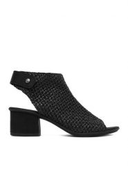 Rieker Sandały CEO-64670-00 Czarny. Czarne sandały damskie Rieker, bez wzorów, z syntetyku, bez obcasa, na słupku, bez zapięcia. Za 319.99 zł.