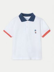 Mayoral Polo 3106 Biały Regular Fit. Białe t-shirty dla chłopców Mayoral, bez wzorów, z bawełny, bez ramiączek. Za 69.99 zł.