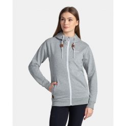 Damska bawełniana bluza Kilpi BERY-W. Czarne bluzy damskie Kilpi, l, bez wzorów, z bawełny, bez kaptura. Za 174.18 zł.
