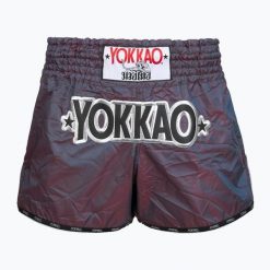 Spodenki treningowe męskie YOKKAO Lunar Muay Thai. Fioletowe krótkie spodenki sportowe męskie YOKKAO, l, bez wzorów, z materiału, na fitness i siłownię. Za 289.99 zł.