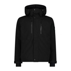 Kurtka męska narciarska męska CMP 34W3917. Czarne kurtki snowboardowe męskie CMP, m, bez wzorów, z kapturem, narciarskie. Za 599.99 zł.
