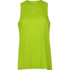 Koszulka treningowa damska Reebok HS4758. Zielone koszulki sportowe damskie Reebok, l, bez wzorów, z bawełny, bez kołnierzyka, bez ramiączek, na fitness i siłownię. Za 103.00 zł.
