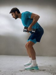 4F Spodenki treningowe szybkoschnące męskie - turkusowe S. Niebieskie krótkie spodenki sportowe męskie 4f, m, bez wzorów, na fitness i siłownię. Za 169.99 zł.