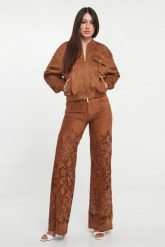 Spodnie damskie z imitacji zamszu ERMANNO FIRENZE. Legginsy damskie Ermanno Firenze, bez wzorów. Za 1,949.00 zł.