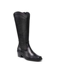 Lasocki Kozaki EVITA-02 Czarny. Czarne kozaki damskie Lasocki, ze skóry, bez obcasa, na słupku. Za 343.99 zł.