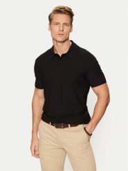 Guess Polo M4YP31 KCD60 Czarny Regular Fit. Czarne koszulki polo męskie Guess, l, z aplikacjami, z bawełny, bez ramiączek. Za 199.99 zł.
